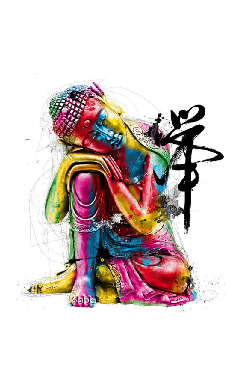 Das Colorful Buddha Wallpaper 768x1280