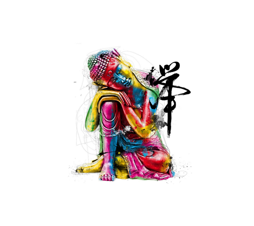 Fondo de pantalla Colorful Buddha 960x854