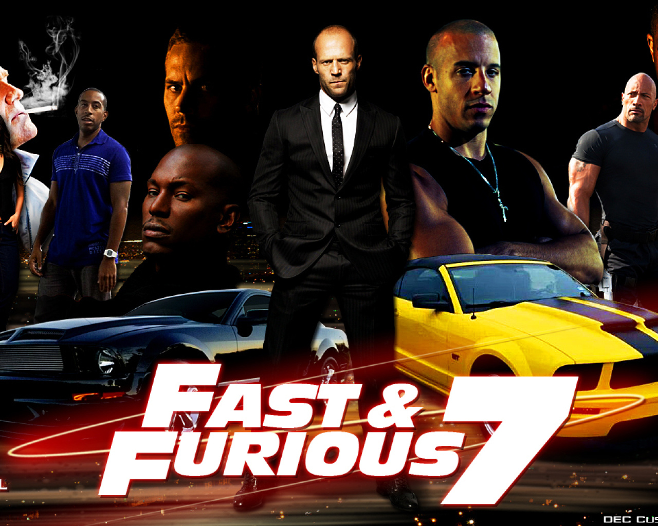 Das Fast and Furious 7 Movie Wallpaper 1280x1024