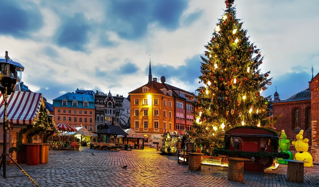 Sfondi Riga Christmas Market 1024x600