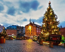 Das Riga Christmas Market Wallpaper 220x176