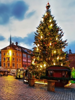 Riga Christmas Market wallpaper 240x320