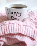 Das Happy Day Coffee Wallpaper 128x160