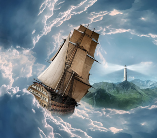 Big Ship In Storm - Obrázkek zdarma pro iPad Air