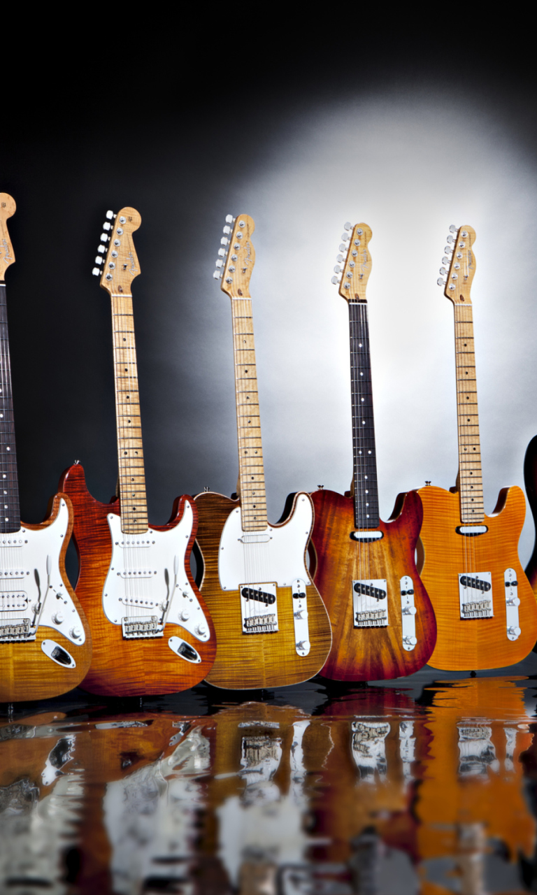 Das Fender Guitars Series Wallpaper 768x1280