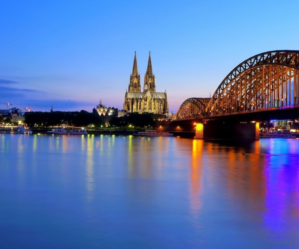 Обои Cologne Cathedral HDR 960x800