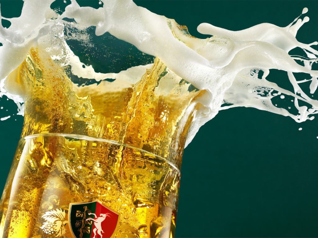 Fondo de pantalla Beer Foam 1024x768