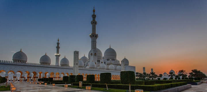 Screenshot №1 pro téma Sheikh Zayed Grand Mosque in Abu Dhabi 720x320