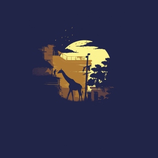 Giraffe Illustration - Obrázkek zdarma pro iPad mini 2