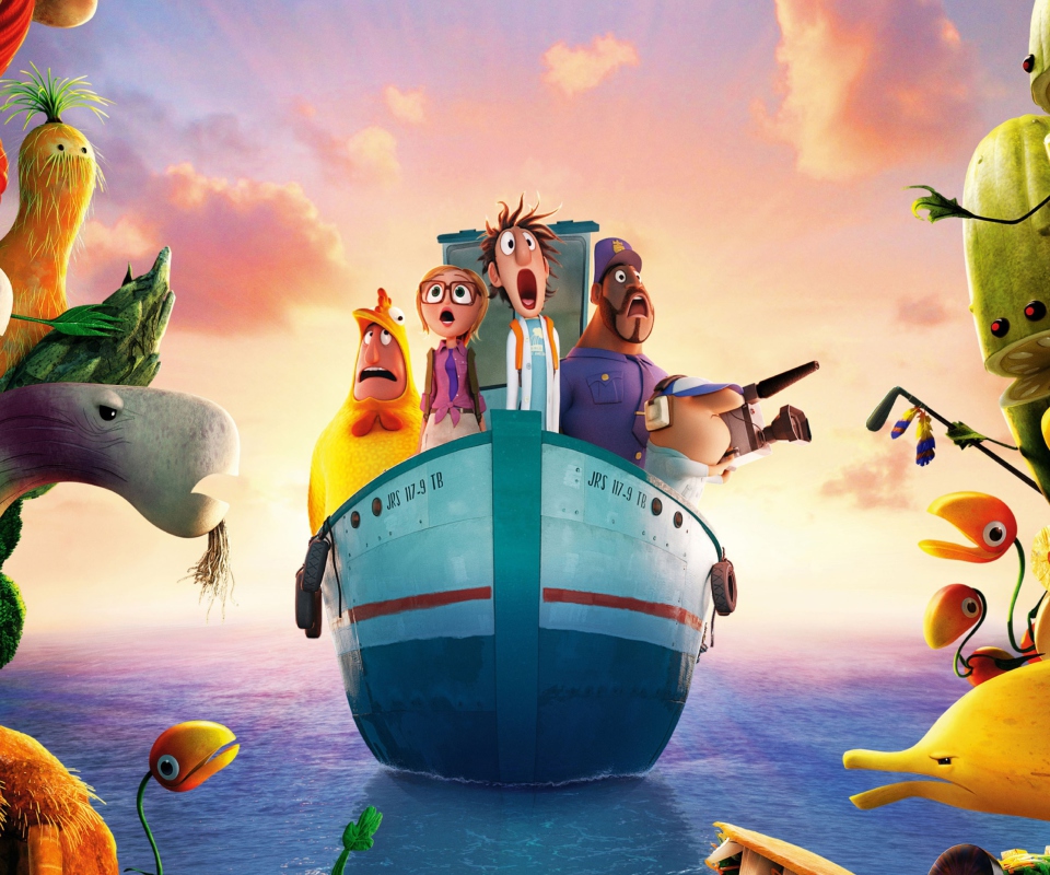 Screenshot №1 pro téma Cloudy With Chance Of Meatballs 2 2013 960x800