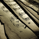 Old Music Sheets wallpaper 128x128