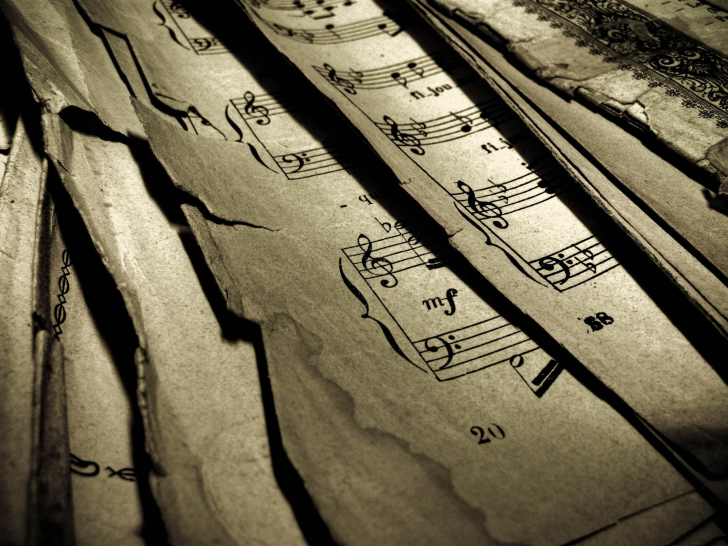 Das Old Music Sheets Wallpaper