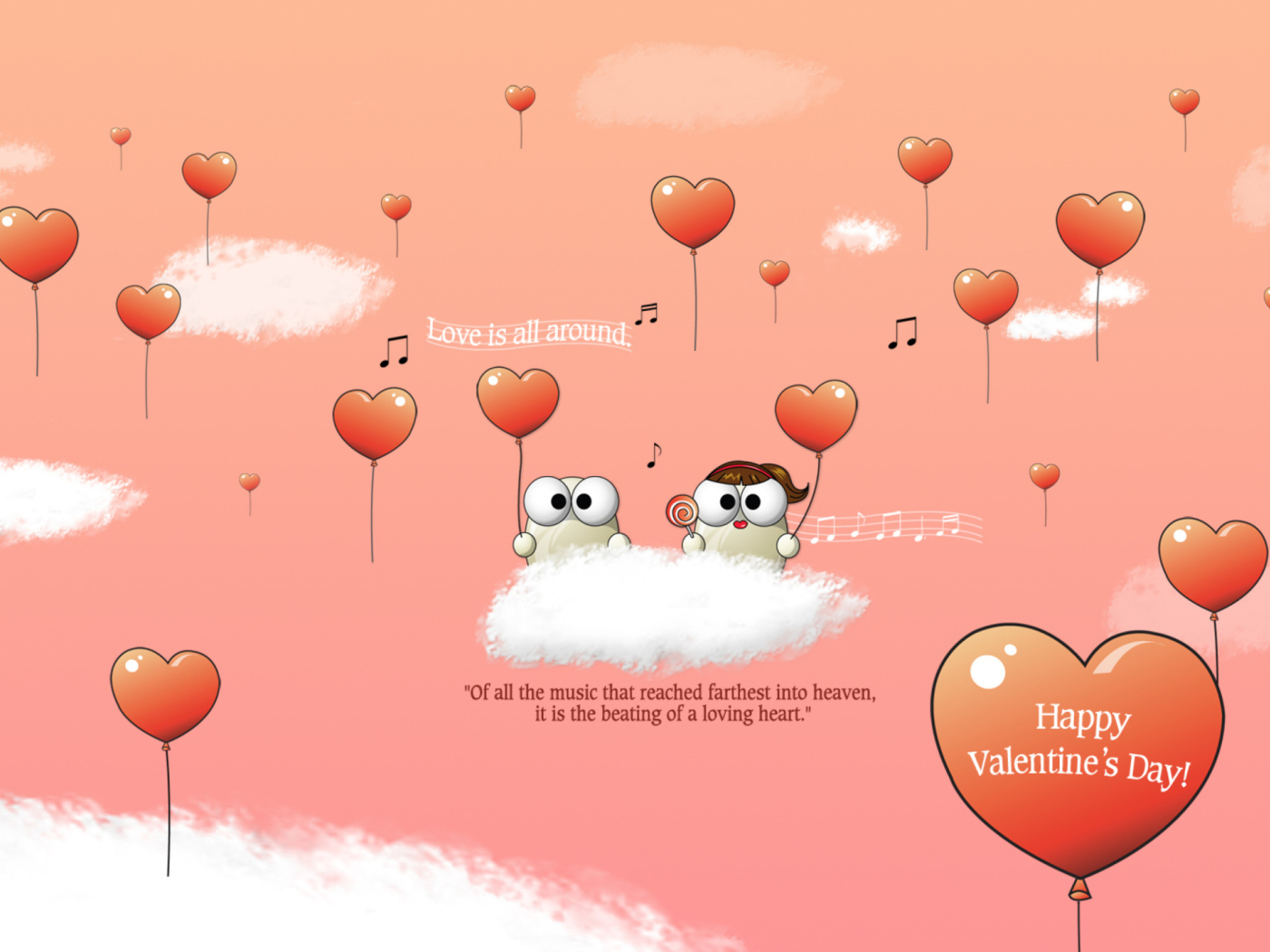 Das Happy Valentine's Day Wallpaper 1400x1050