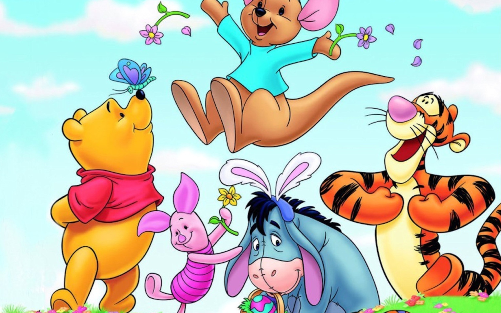 Screenshot №1 pro téma Winnie The Pooh Easter 1680x1050