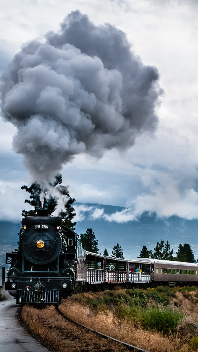 Fondo de pantalla Steam Train 750x1334