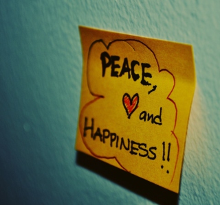 Kostenloses Peace Love And Happiness Wallpaper für 128x128