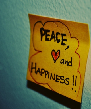 Peace Love And Happiness papel de parede para celular para iPhone 4