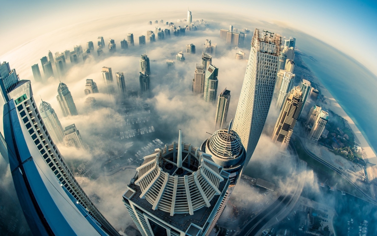 Fondo de pantalla UAE Dubai Clouds 1280x800
