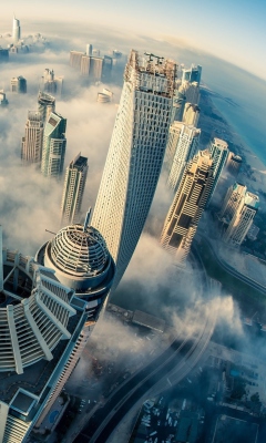 Fondo de pantalla UAE Dubai Clouds 240x400