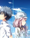 Kamijou Touma and Arisa screenshot #1 128x160