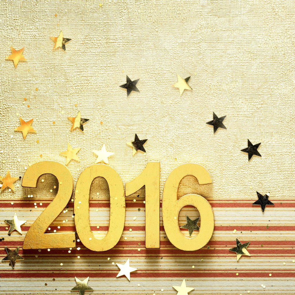 2016 New year Congratulations wallpaper 1024x1024