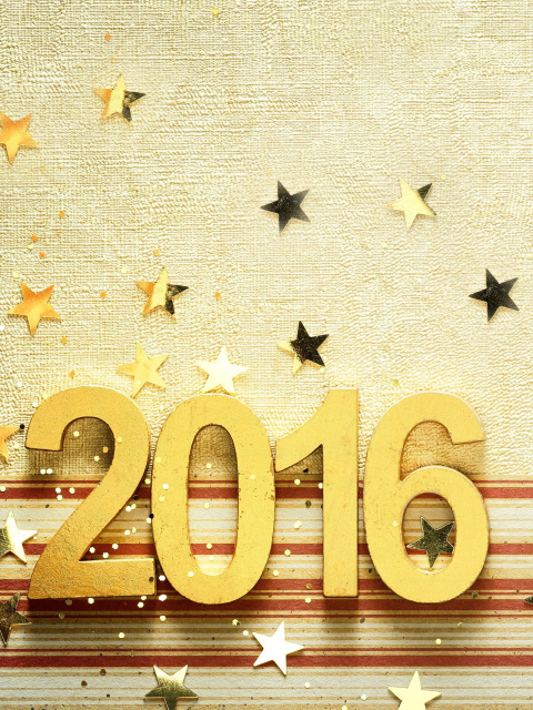 Das 2016 New year Congratulations Wallpaper 480x640