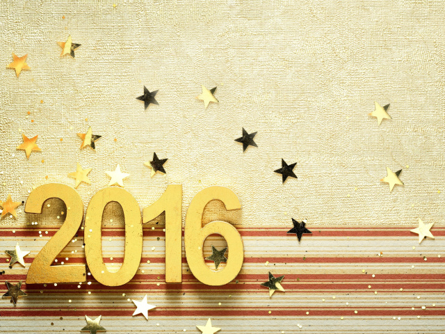 2016 New year Congratulations wallpaper 640x480