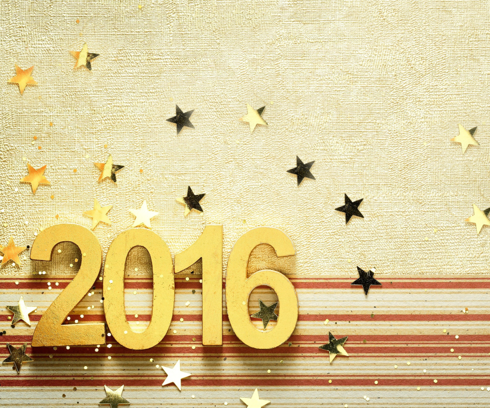 2016 New year Congratulations wallpaper 960x800