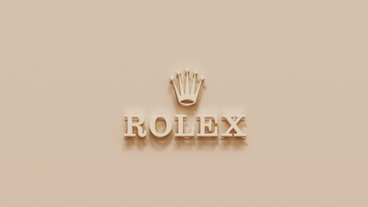 Обои Rolex Golden Logo 1280x720