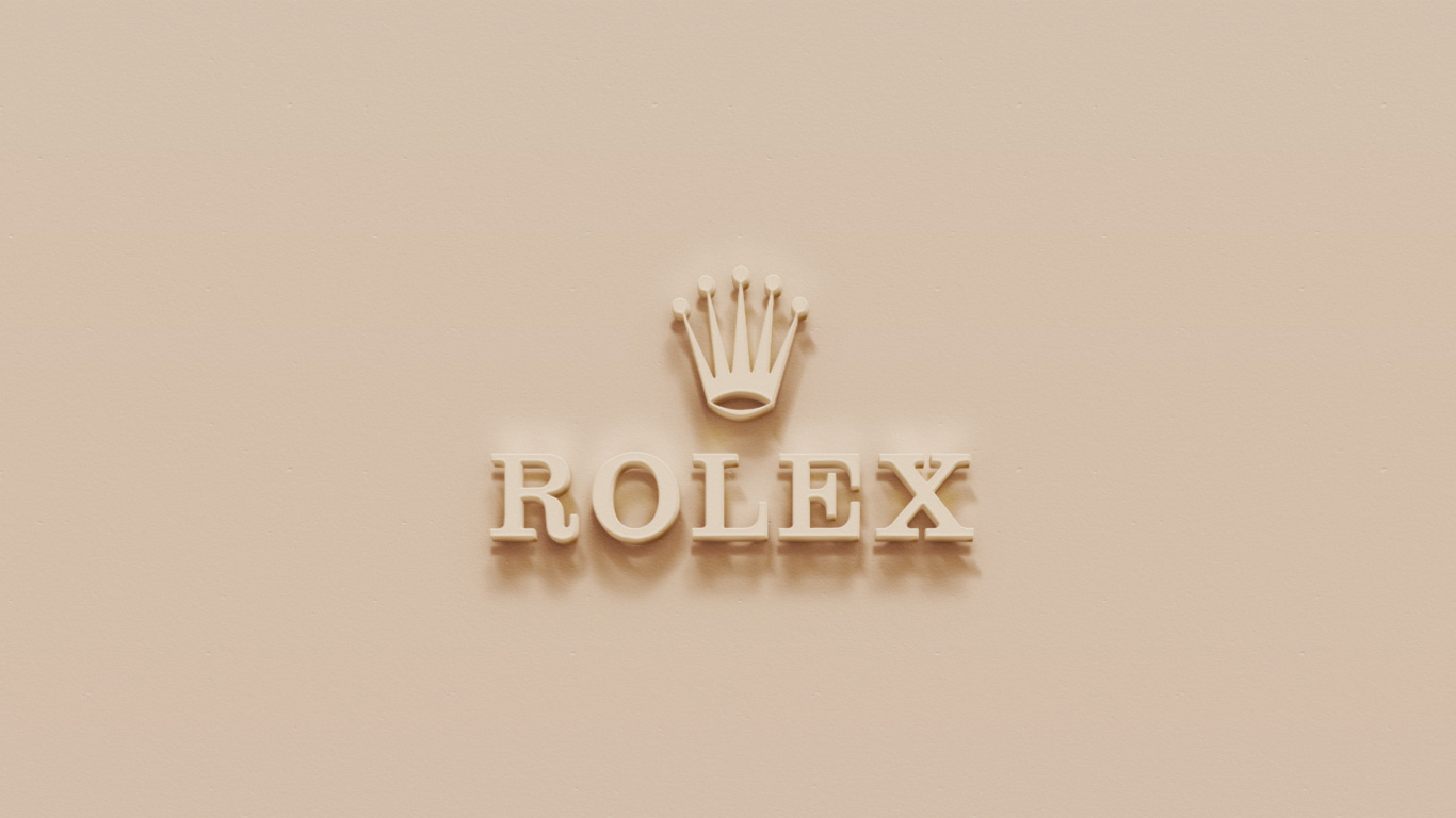Fondo de pantalla Rolex Golden Logo 1366x768