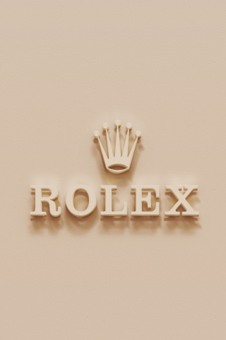 Обои Rolex Golden Logo 320x480