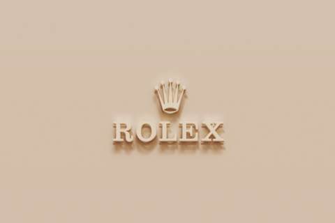 Sfondi Rolex Golden Logo 480x320