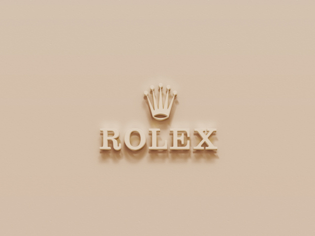 Fondo de pantalla Rolex Golden Logo 640x480