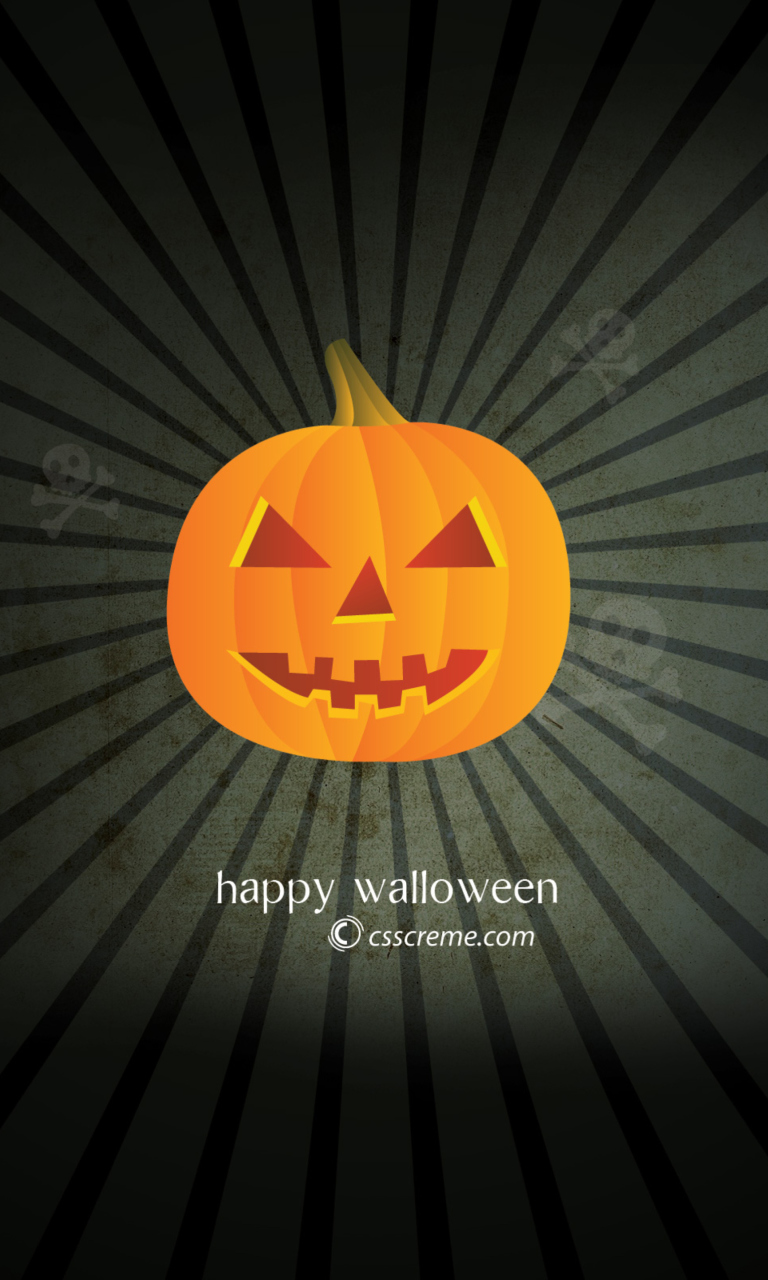 Обои Halloween Pumpkin 768x1280