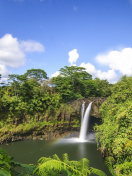 Das Waimoku Hawaii Waterfall Wallpaper 132x176
