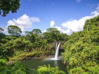 Обои Waimoku Hawaii Waterfall 320x240