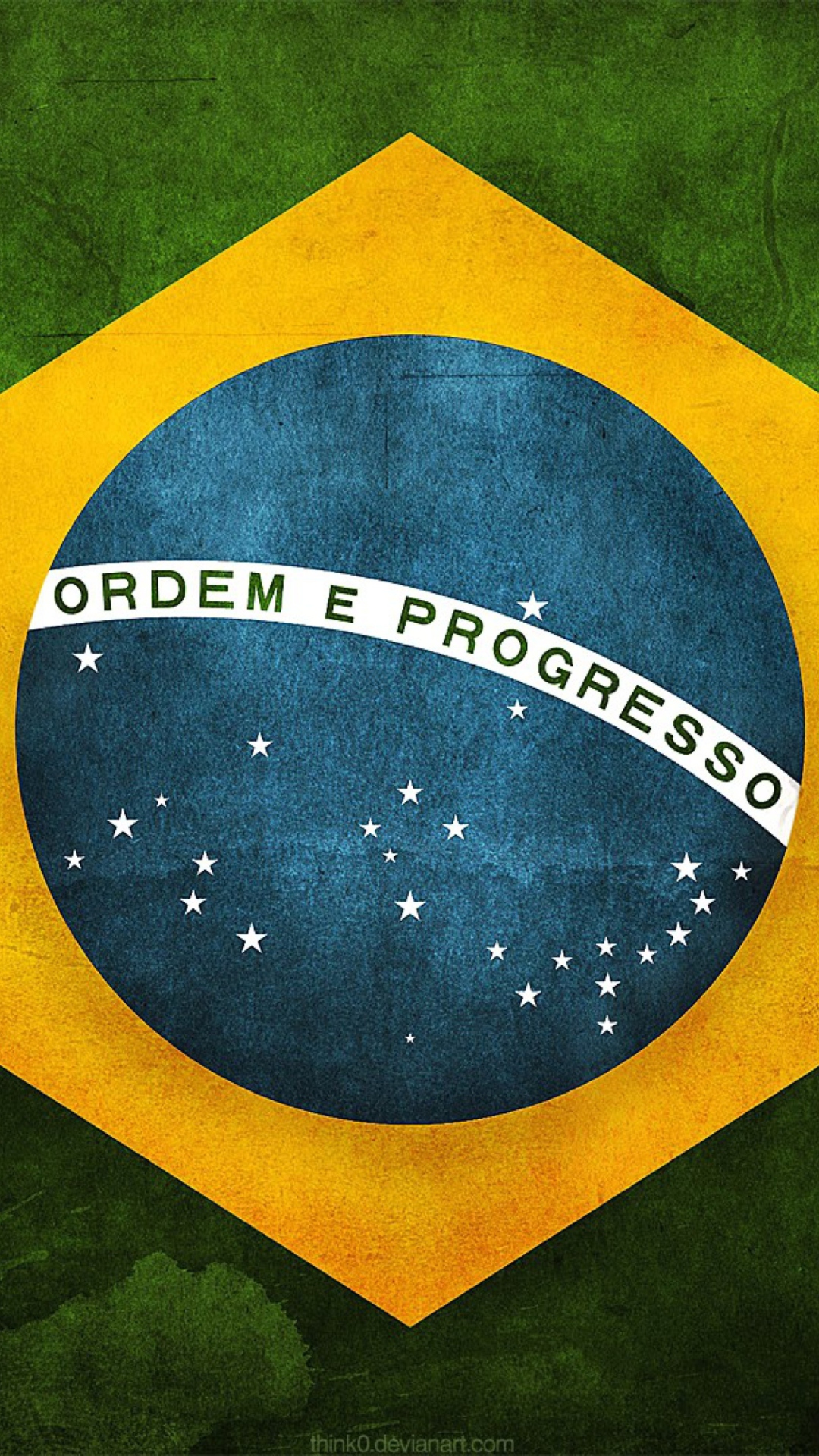 Das Brazilian Flag Wallpaper 1080x1920