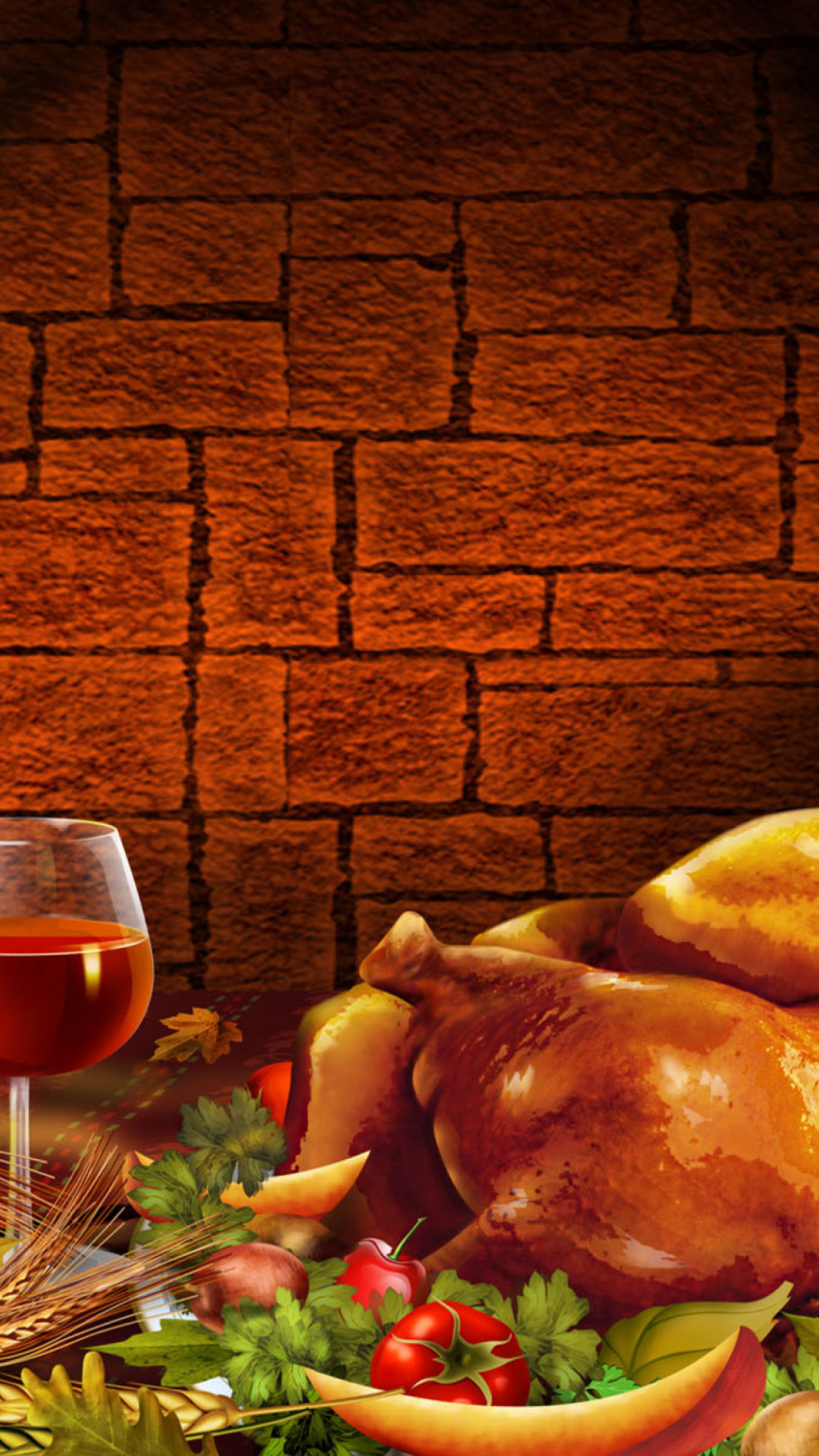 Das Thanksgiving Dinner Wallpaper 1080x1920