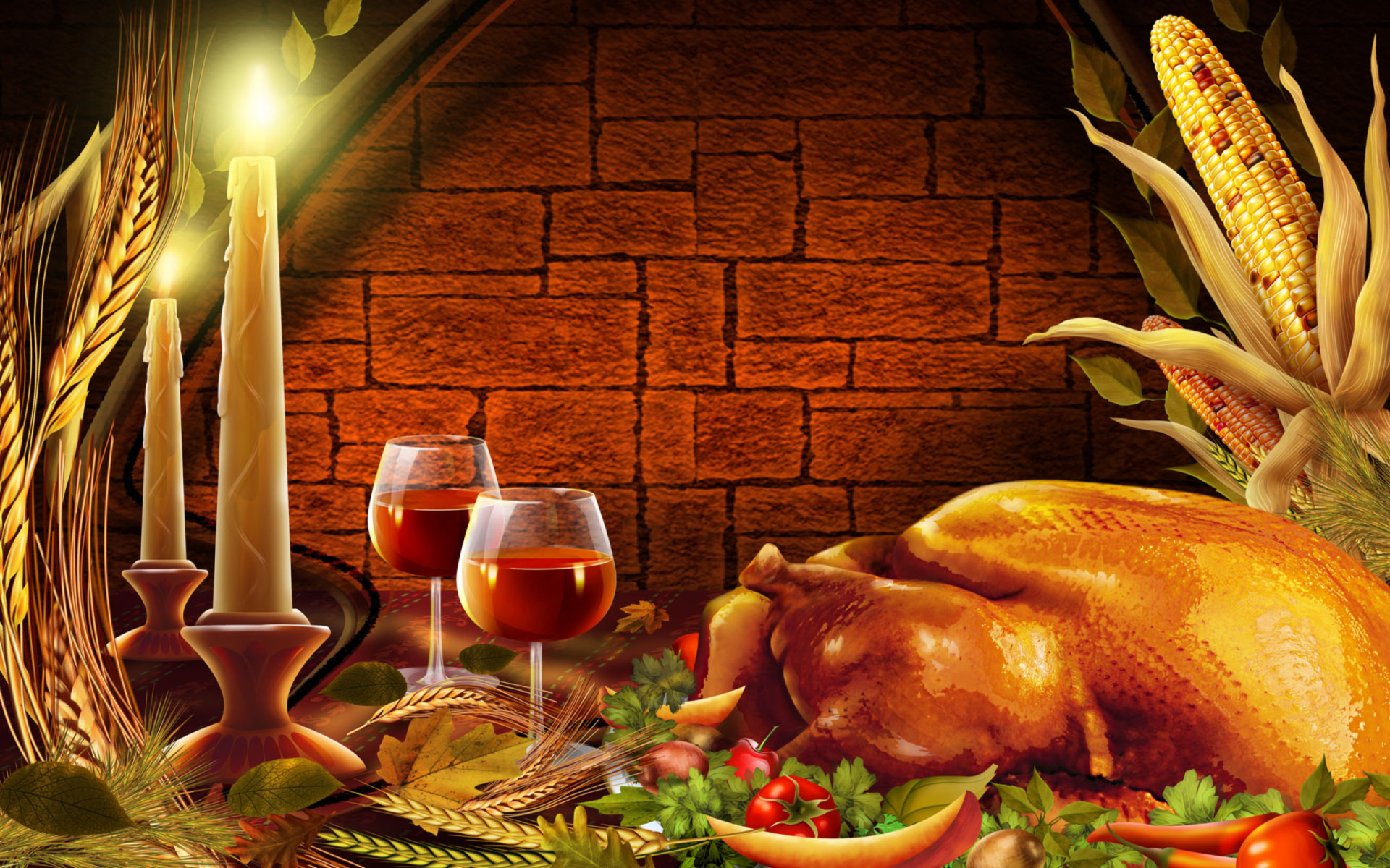 Das Thanksgiving Dinner Wallpaper 1920x1200