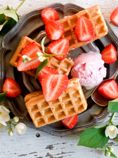 Fondo de pantalla True Belgian Waffles 240x320