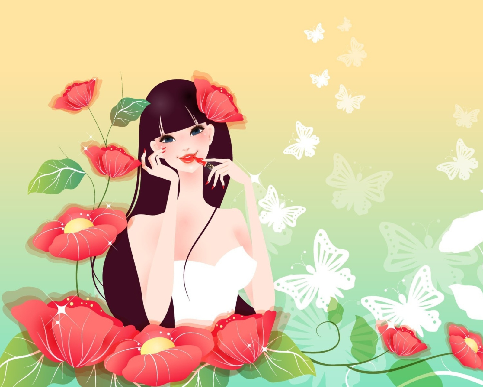 Screenshot №1 pro téma Flower Girl Drawing 1600x1280