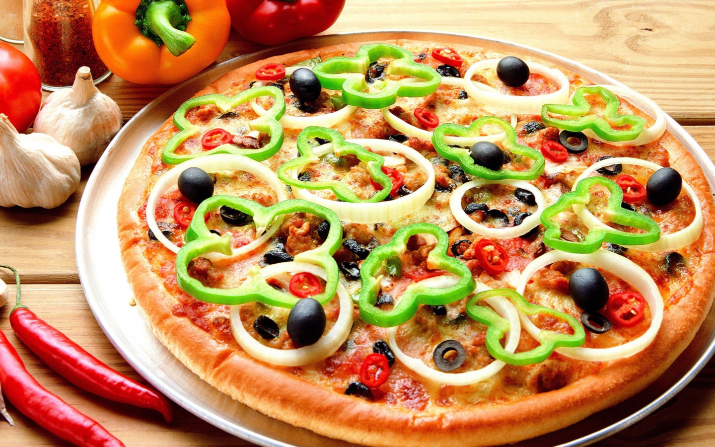 Screenshot №1 pro téma Tasty Hot Pizza 1440x900