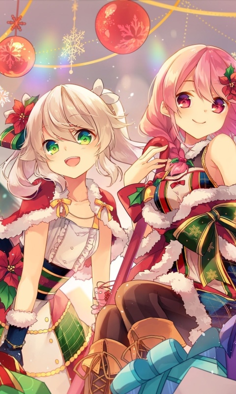Anime Christmas wallpaper 480x800