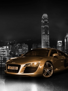Screenshot №1 pro téma Gold And Black Luxury Audi 240x320