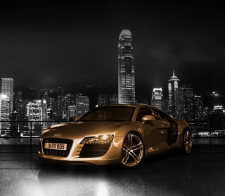 Gold And Black Luxury Audi - Obrázkek zdarma pro 208x208