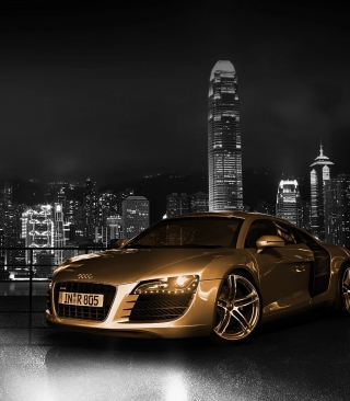 Gold And Black Luxury Audi - Obrázkek zdarma pro iPhone 4S