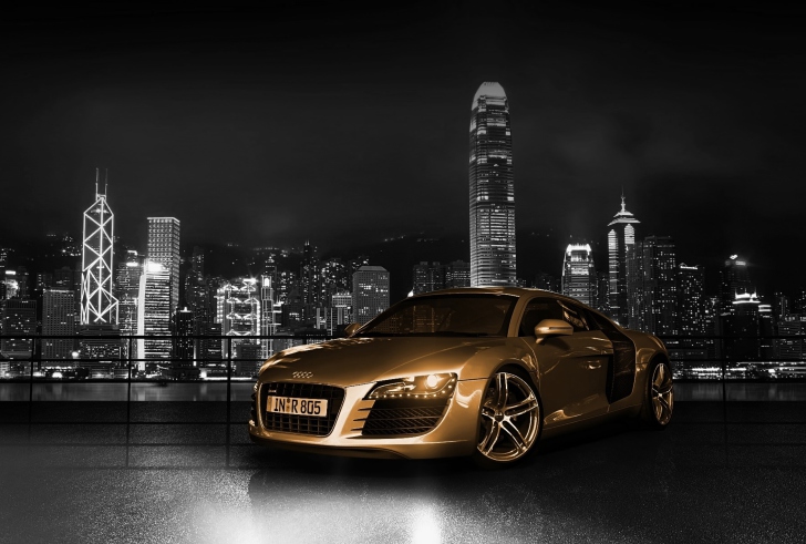 Gold And Black Luxury Audi wallpaper