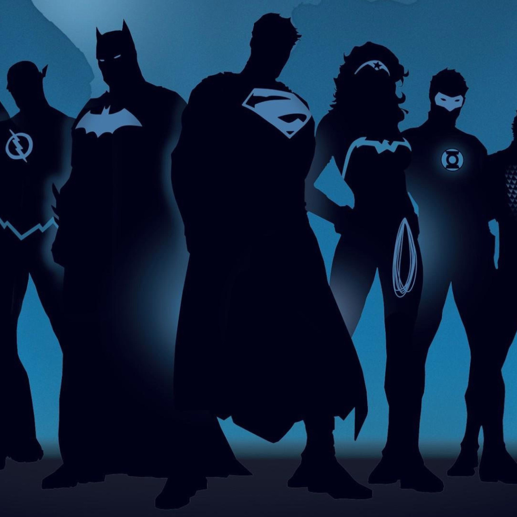 Das DC Comics Superheroes Wallpaper 1024x1024