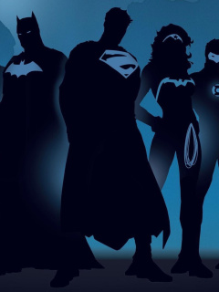 Das DC Comics Superheroes Wallpaper 240x320