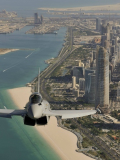 Sfondi Eurofighter Typhoon Above Dubai 240x320